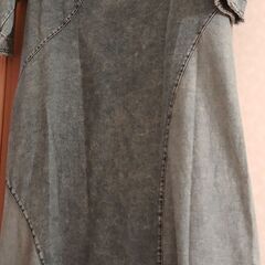 新品デニムロングワンピースの画像