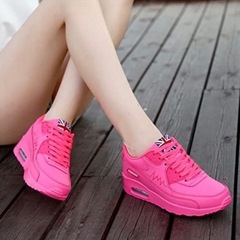 Vocnako 厚底 レースアップシューズ スニーカー 25.0cm ピンクの画像
