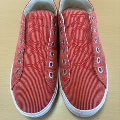 ROXY ロキシー コーデュロイ スニーカー 24cm ピンクの画像