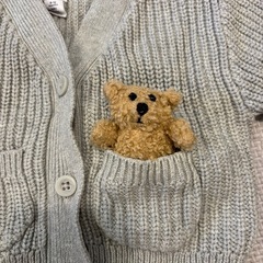 GAP くまちゃんぬいぐるみカーディガンの画像