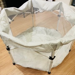  ベビーサークル ポータブル折りたたみベビーサークル コロコロランド 6（グレー）の画像