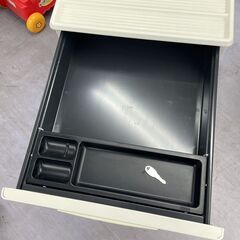 3段 サイドキャビネット 幅40×奥行58×高さ60cm 鍵付き 袖机 デスクワゴン 脇机 スチールワゴン 事務用品 札幌市手稲区の画像