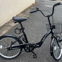 折り畳み自転車　20インチ　ダークブルー　（個人の方に。事業者の方はご遠慮ください）の画像