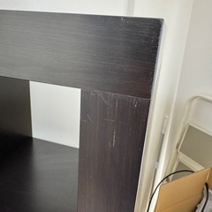 IKEA KALLAX 木製ラック ダークブラウン 8段 扉×4の画像