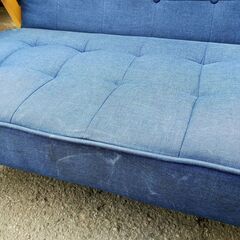 現状特価品 ニトリ ラブソファ 2人掛け コンパクトソファ モデル ルッキ ブルー NITORIの画像