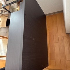 ローシェルフ、飾り棚、ダークブラウンの画像