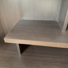 ローシェルフ、飾り棚、ダークブラウンの画像