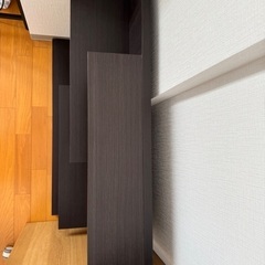 ローシェルフ、飾り棚、ダークブラウンの画像