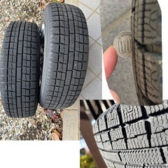 スタッドレスタイヤ14インチ、ホイール付き　4本の画像
