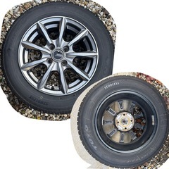 スタッドレスタイヤ14インチ、ホイール付き　4本の画像