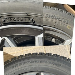 スタッドレスタイヤ14インチ、ホイール付き　4本の画像