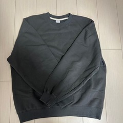 グレー裏起毛トレーナー（XLサイズ）中古の画像