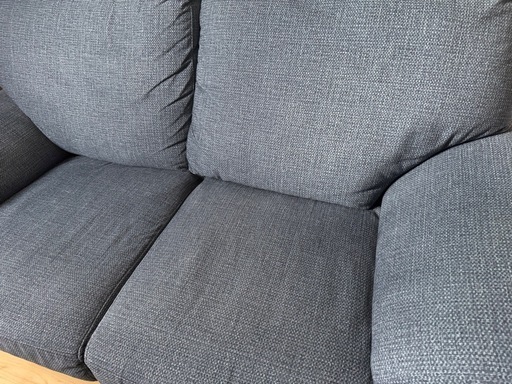【値下げしました】2.5人掛けソファ　青