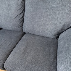 2.5人掛けソファ　青の画像