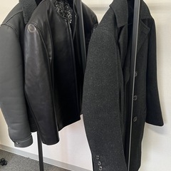 【無料】シンプル黒アイアンハンガーラック（幅60cm×高さ150cm） ※千駄ヶ谷の画像