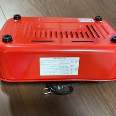BRUNO ホットプレート 赤 たこ焼きプレート付（美品）の画像