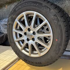 スタッドレスタイヤ＋アルミホイール 4本セット 195/65R15／1シーズンのみ使用・走行約400km・極美品の画像
