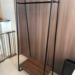 ハンガーラック ラック付き ボード2枚 アイリスオーヤマ の画像