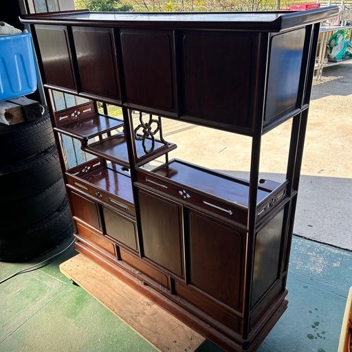 茶箪笥タンスレトロ和家具H1240 W1200 D370mm (GAS) 古賀の収納家具