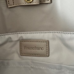 Francfranc キルティングトートバッグ ライトグレーの画像