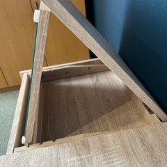  LOWYA ドレッサーテーブル・化粧台・鏡台・ローテーブル  【横幅80㎝×奥行40㎝×高さ38㎝(足11㎝含)】 の画像