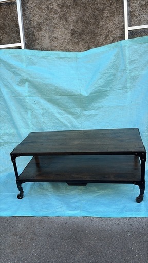 ウッドアンドアイヤン　テーブル　アンティーク