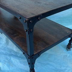 ウッドアンドアイヤン　テーブル　アンティーク　の画像