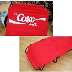 コカコーラ サマーベッド 全長180×幅59×高さ33cm Enjoy Coke 折りたたみ ビーチベッド サマーチェア コカ・コーラ 札幌市 清田区 平岡の画像