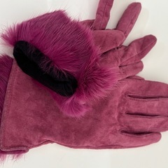 CHARLES JOURDAN( シャルルジョルダン)ファー付きムートン手袋
の画像