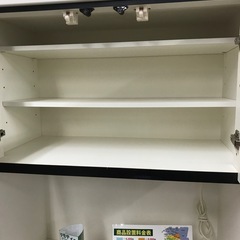 ジャングルジャングル貝塚店　食器棚　2枚扉　スリム　ホワイト　貝塚市　二色浜　リサイクルショップの画像