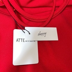 dazzy ネックレスモチーフ付きバッククロスノースリAラインミニドレスの画像