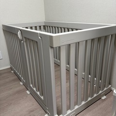 ペットケージ　サークル　ホワイト　韓国　おしゃれの画像