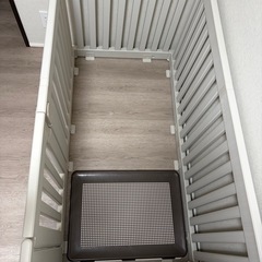 ペットケージ　サークル　ホワイト　韓国　おしゃれの画像