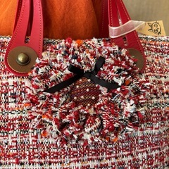 ツイードバッグ 着物作家作 1点もの特価の画像