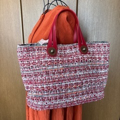 ツイードバッグ 着物作家作 1点もの特価の画像