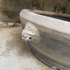 古い鉢 納屋にあった大きい鉢 耳付きの画像