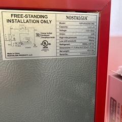 コカコーラ　3.2 cube compct 冷蔵庫の画像