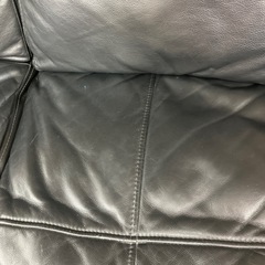 ブラック半革 ニトリ 2人掛けソファー 【トレファク堺福田店】の画像