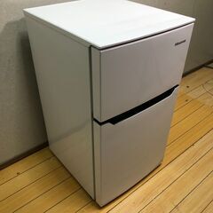 Hisense ハイセンス ノンフロン冷凍冷蔵庫 HR-B95A 2020年製 ホワイト 93L 2ドア コンパクト 一人暮らし 単身赴任 冷蔵庫  2ドア冷蔵庫  単身者 251123-3の画像