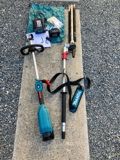 マキタ18vヘッジトリマー・スプリットモーター　草刈