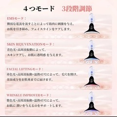 MLBER 美顔器 4つモード 3段階調節 EMS LED光 温熱 多機能 家庭用 男女兼用 日本語取扱説明書の画像