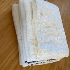 定型文お断り　古いバスタオル　白の画像