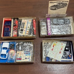プラモデル(自動車モデルキット4点セット)の画像