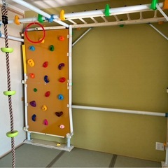 4畳半に収まる室内遊具の画像