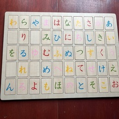 知育玩具　薄型木製ひらがなパズル　の画像