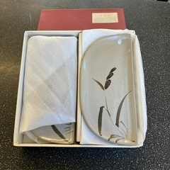 M2511-374 有田焼 半月型 お皿 プレート 5枚セット 未使用品の画像