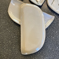 M2511-374 有田焼 半月型 お皿 プレート 5枚セット 未使用品の画像