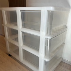 ★キャスター付き押入れ収納ケース　3段1列の画像