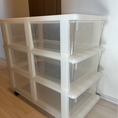 ★キャスター付き押入れ収納ケース　3段1列の画像