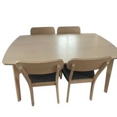 東京インテリア家具　木製ダイニングテーブルセットの画像